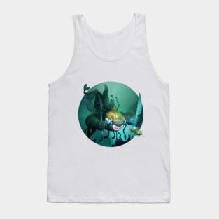 Cat in a submarine Tank Top